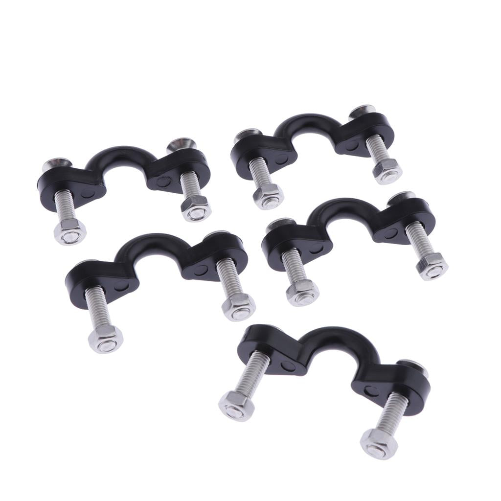 Maxbell 5 Pack C-Type Buckle Set Kayaking Surfing Canoe Boat Pad Eyes with Screws