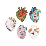 Maxbell 5 Pieces Colorful Brooch Pin Badge Bags Decor Alloy for Blouse Headscarves
