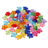 Maxbell Transparent Acrylic Star Spacer Loose Beads Charms DIY Jewelry Makings 16mm