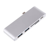 Maxbell Type-C to USB3.0 Data Hub Adapter Multi Port Charging Data Converter  Silver