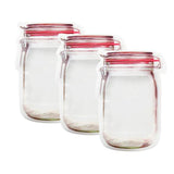 Max Bottle Design Candy Biscuit Seal Bags Ziplock Bag PE Red 3pcs