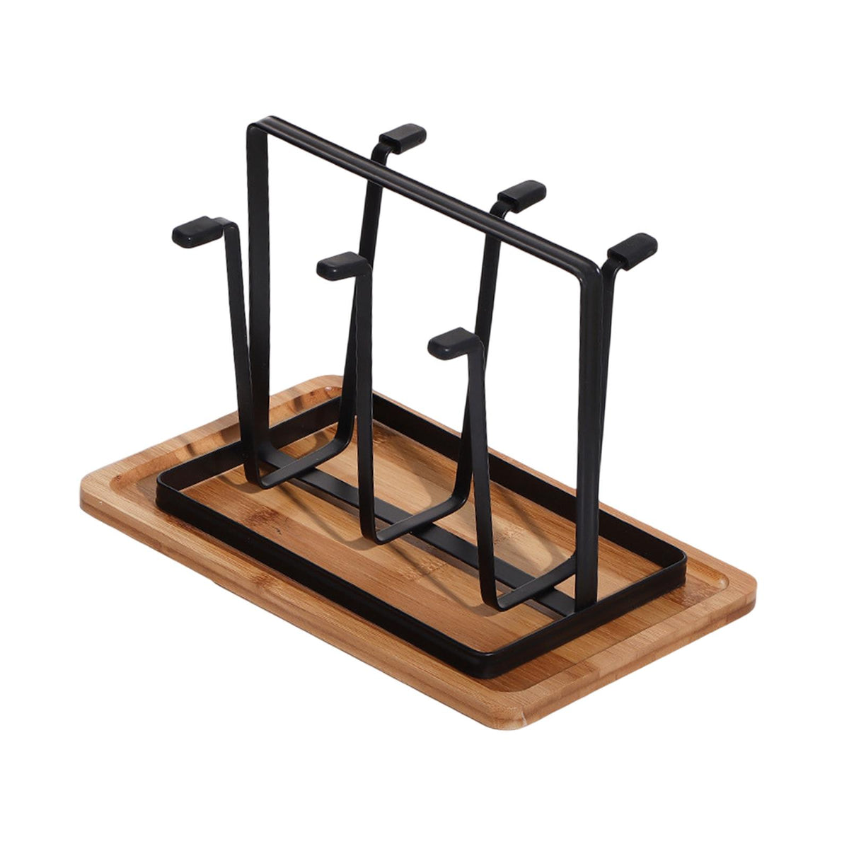 Maxbell Iron Mug Holder Cup Rack Bottle Drying Rack for Coffee Mugs Tea Cups Bottles Black