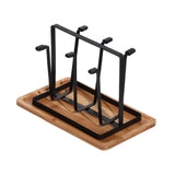 Maxbell Iron Mug Holder Cup Rack Bottle Drying Rack for Coffee Mugs Tea Cups Bottles Black