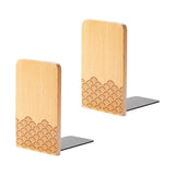 Maxbell Books Stopper Book Support Non Skid Wooden Bookend for Heavy Books Room