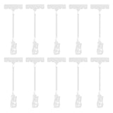 Maxbell Clamp Sign Holder Hard Card Sleeves Transparent Sign Clips Holders for Store L