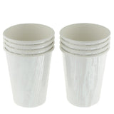 Max 8pcs Paper Disposable Cups Birthday Wedding Party Table Decoration Silver