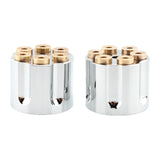 Maxbell 2x Solo Seat Mounting Nuts Accessories Assembly for Harley Road King Argent