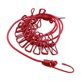 Maxbell Clothesline Clothes Stretchy Travel Clothes Line for Garden Outdoor Vacation Red