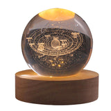 Maxbell Galaxy Crystal Ball Night Light Desktop Lamp Dinner Table Office Dorm Home Solar