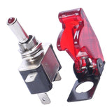 Max Rocker Toggle Switch Truck Illuminated Switch w/ Cover 12V20A Waterproof red