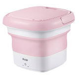 Maxbell Home Travel Laundry Machine Portable Laundry Machine for Camping Pink