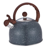 Maxbell Multipurpose Loud Whistling Kettle Hiking Teapot Stainless Steel for Camping grey