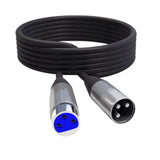 Maxbell XLR Microphone Cable Black Microphone Extension Cable for Microphone Cord 3m