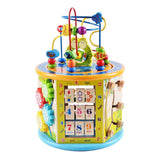 Maxbell 8 Function Wooden Animals Fruits Beads Metal Roller Coaster Educational  Toy