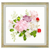 Max Ribbon Embroidery Kits DIY Flower Painting Kit Stamped Cross Stitch 02