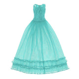 Max Maxb Lace Tulle Bridesmaid Dress Party Evening Dance Gown for 1/3 BJD Dolls Blue