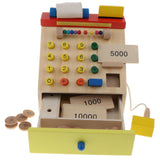 Maxbell Wooden Simulation Swiping Card Cash Register Kid Pretend Play Role Play Toy