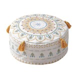 Maxbell Unfilled Pouf Ottoman Cover Footstool Foot Rest Cover for Lounge Yellow