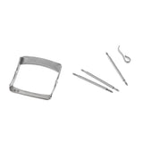 Maxbell Stainless Steel Tri-glide Button Watch Band Strap Replacement Buckle 20mm