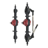 Maxbell RC Front and Rear Axle Housing DIY Accs Spare Model Toy for MN82 D91 1/12 RC Black Front Rear