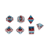 Max Maxb Polyhedral Dice Multi-sided Metal for Dragon Scales DnD Pathfinder RPG Dices red black blue