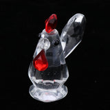 Max Crystal Animal Ornaments Glass Table Centerpiece for Home Decor Chicken