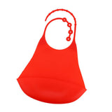 Max Maxb Silicone Adult Bib Reusable Clothing Eating Mealtime Protector Red