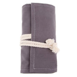 Maxbell Canvas Pencil Bags Case Painting Brush Pouch Roll Up Holders Grey 72 holes