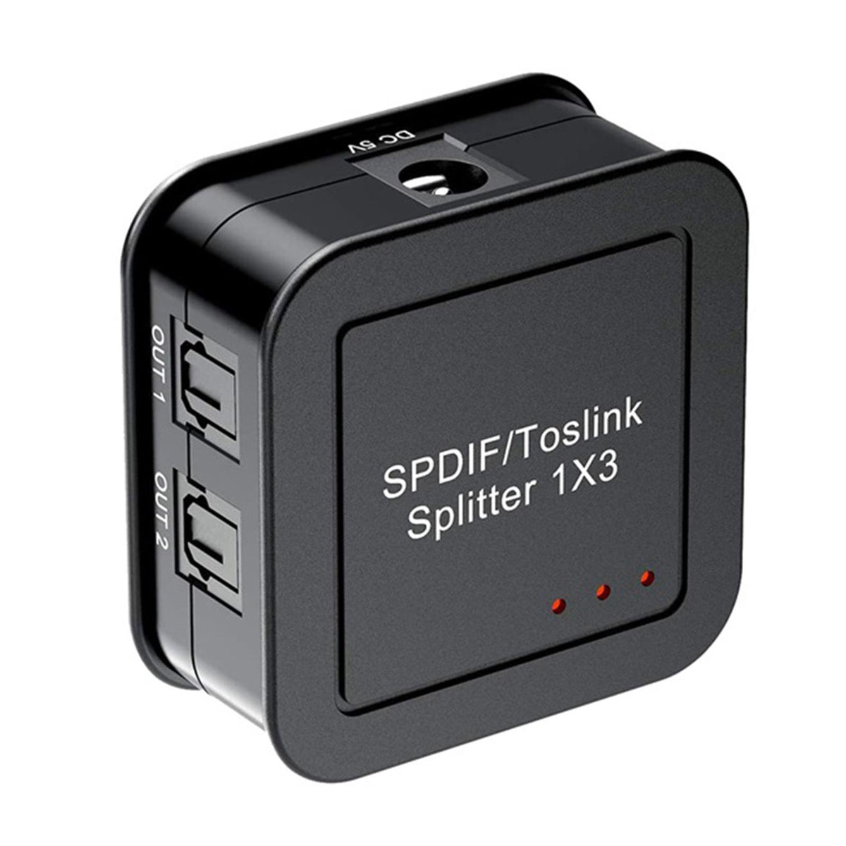Maxbell Digital Optical Audio Splitter Digital Fiber Optic Audio Divider US