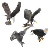 Maxbell Realistic Owl Eagle Model Action Figures Kids Toy Gift Home Decor Set of 4