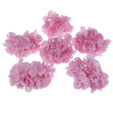 Maxbell Artificial Silk Hydrangea Flower Heads DIY Bouquet Wedding Decor Deep Pink