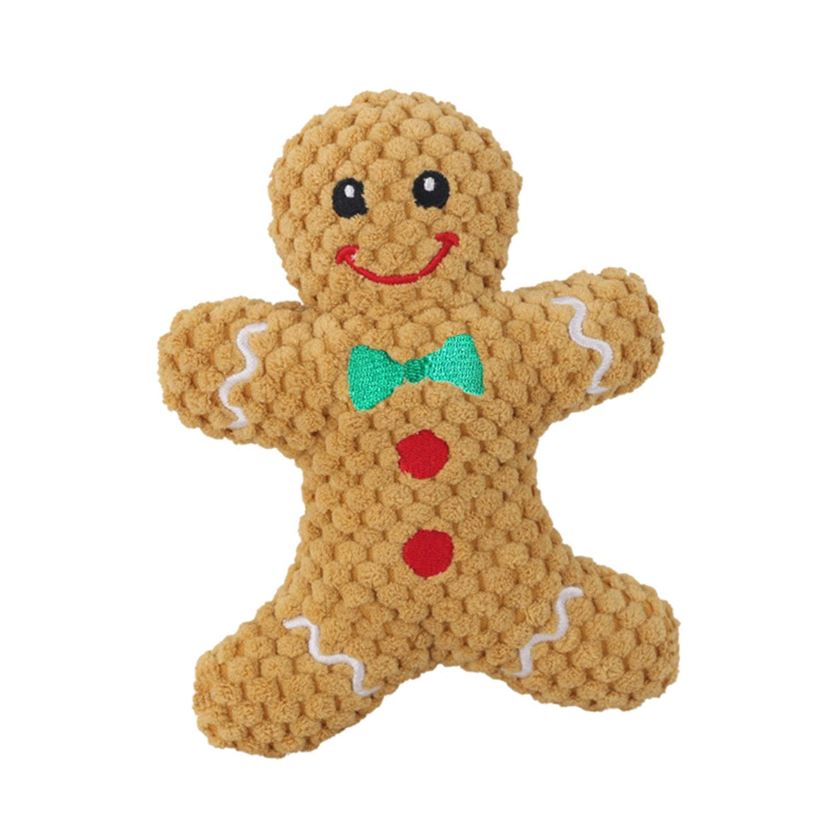 Maxbell Cute Dog Squeaky Toy Squeaky Play Stuffed Animal for Christmas Camping Gingerbread Man