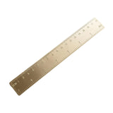 Maxbell Brass Scale Ruler Precise Portable Thickened for Notebooks Office Engineers 18cm Ruler