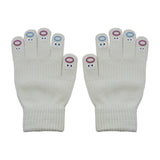 Maxbell Winter Warm Knitted Gloves Soft for Cold Weather Touch Screen Gloves White