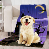 Maxbell Pet Dog Cat Mat 3D Digital Printing Blanket Cushion Pad Purple Halloween