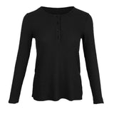 Maxbell Casual Solid Knitted Sweater Long Sleeve Pullover Blouse Sweatshirt S Black