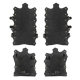 Maxbell Medieval Viking Knight PU Leather Leg Boot Shoe Cover Cosplay Props Black