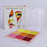 Maxbell 9color Face Body Painting Palette Watercolor for Cosplay Halloween Makeup