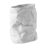 Maxbell Nordic Style Ceramic Flower Vase Modern Art for Home Desktop Decoration White 17.5cmx20.5cm