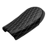 Maxbell Soft Leatherette Motorcycle Seat Saddle fits Cafe Racer White Line