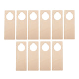 Maxbell 10Pcs Wooden Blank Door Knob Hangers Hotel DIY Plaque for Home door StyleA