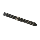 Maxbell Womens Double Grommet Belt Vintage Style Punk Rock Belt for Dancing Dresses
