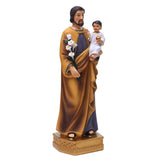 Maxbell 8 Inch St. Joseph and Child Jesus Statues Figurines Home Tabletop Decor