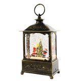 Maxbell Glittering Christmas Music Box Lantern Rotating for Indoor Home Decoration Santa Claus