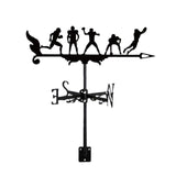 Maxbell Sports Weathervane Wind Direction Indicator Yard Shed Cupola Metal Wind Vane With 5 Man
