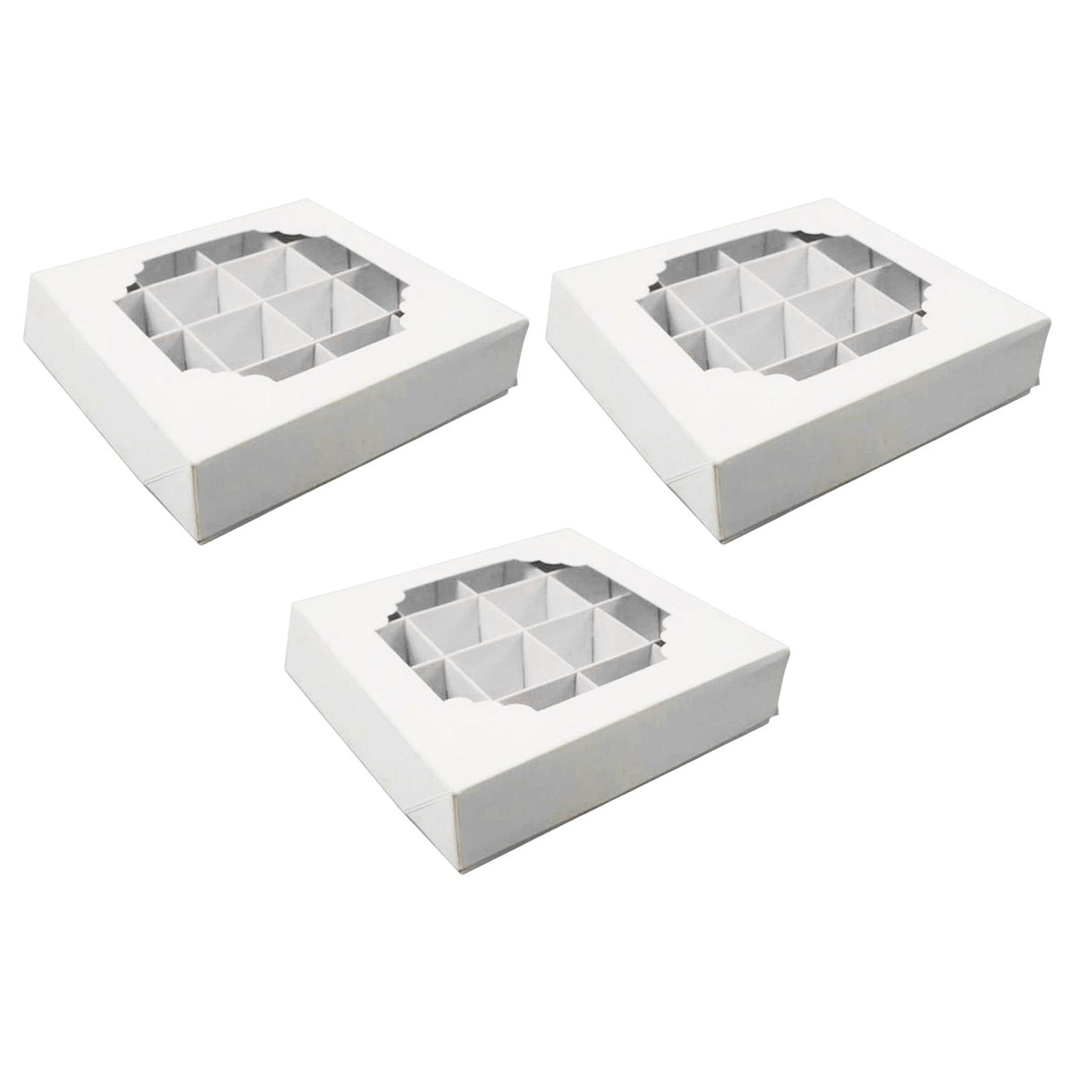 Maxbell Paper Chocolate Packaging Box Cookie Boxes for Celebration Birthday Carnival White