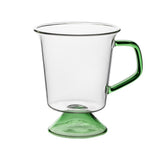 Maxbell 300ML Glass Mug Heat-Resistant Coffee Cup for Hot Beverages Office Green