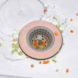 Maxbell Silicone Sink Strainer Kitchen Sink Drain Filter Basket Hair Catcher Pink