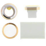 Maxbell Phone Lens Protector+Button Sticker+Dust Plug+Cord Holder for iPhone7 gold