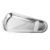 Maxbell Fan shape Stainless Towel Tray Storage Tray Dish Plate Tea Fruit Tray Silver